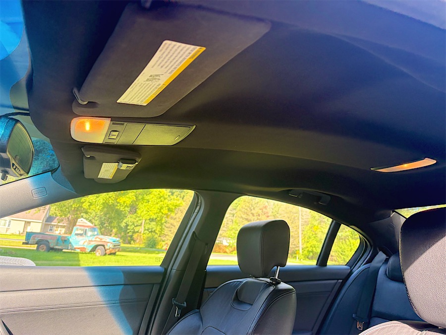 A black headliner installed at our shop