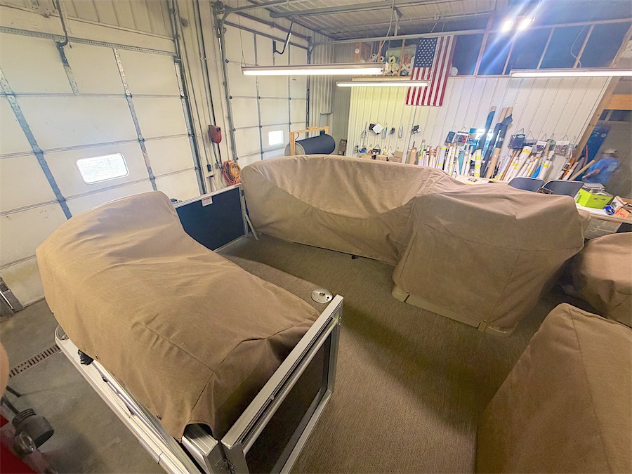 Custom boat seat covers